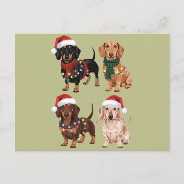 Dackel Weihnachts-Hund Mama Lover Xmas Geschenk Postkarte (Vorderseite)