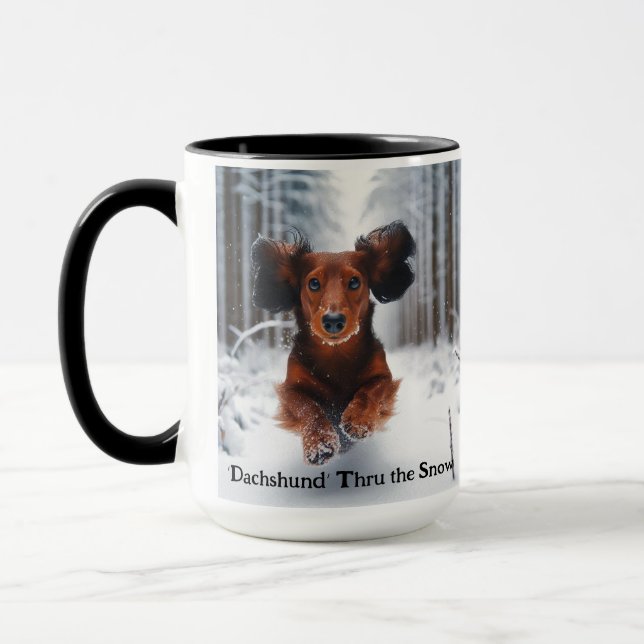Dackel Weihnachts Tasse Cup (Links)