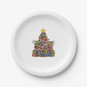 Dackel Weihnachtsbaum Dog Weihnachtsjunge Mädchen Pappteller