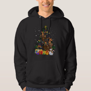 Dackel-Weihnachtsbaum Hoodie