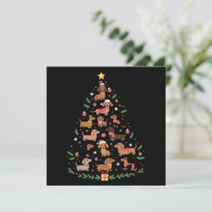 Dackel Weihnachtsbaum Hund Lover Hunde Besitzer Feiertagskarte