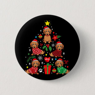 Dackel Weihnachtsbaum Ornament Funny Würstchen Hun Button