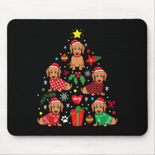Dackel Weihnachtsbaum Ornament Funny Würstchen Hun Mousepad