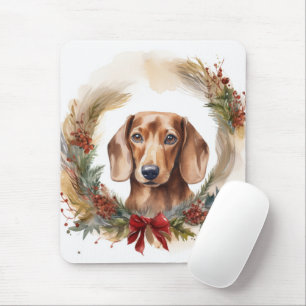 Dackel Weihnachtsfest Mousepad