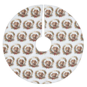 Dackel Weihnachtsfest Polyester Weihnachtsbaumdecke