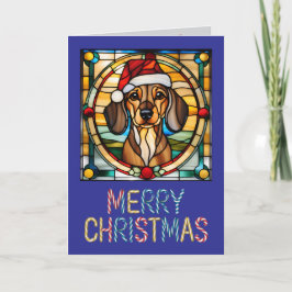 Dackel Weihnachtsglas Karte