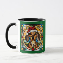 Dackel Weihnachtsglas Tasse
