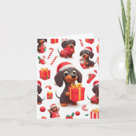 Dackel Weihnachtskarte Karte