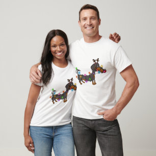 Dackel Weihnachtsleuchten Rentier Antlers Dog T-Shirt