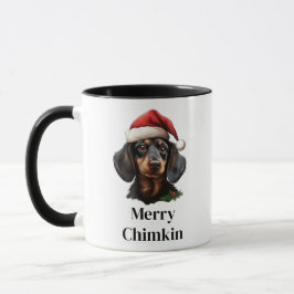 Dackel Weihnachtsmannmütze Weihnachtshund Tasse