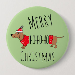Dackel Weihnachtsschaltfläche Button