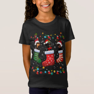 Dackel Weihnachtssocken Funny Xmas Pajama Dog Lo T-Shirt