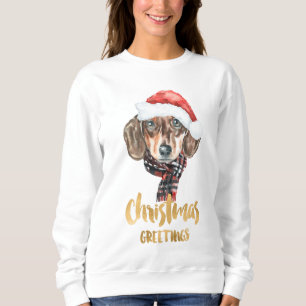 Dackel-Weihnachtssweatshirt Sweatshirt