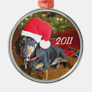 Dackel-Weihnachtsverzierung Ornament Aus Metall
