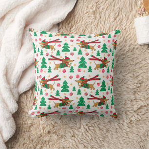 Dackel Weihnachtswirbel Kissen