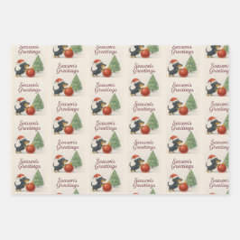 Dackel Weihnachtswrapping Papier Set 3