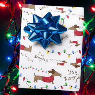 Dackel Weihnachtswrapping Papier Varieté Set