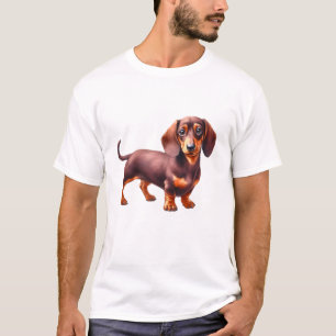Dackel - Weiner Dog Aquarellmalerei T-Shirt