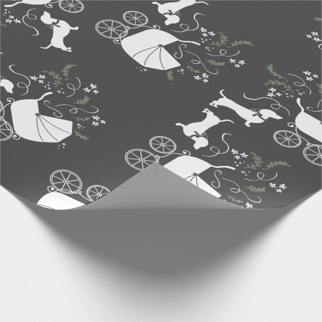 Dackel Weiner Dog Baby Shower Gender Neutral Geschenkpapier (Ecke)