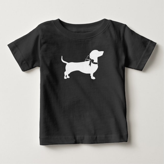 Dackel Weiner Dog Babydusche Baby T-shirt (Vorderseite)
