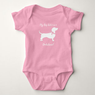 Dackel Weiner Dog Babydusche Französisches Rosa M Baby Strampler