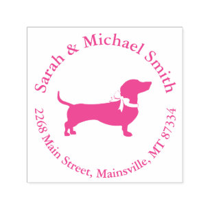 Dackel Weiner Dog Babydusche Französisches Rosa M Permastempel