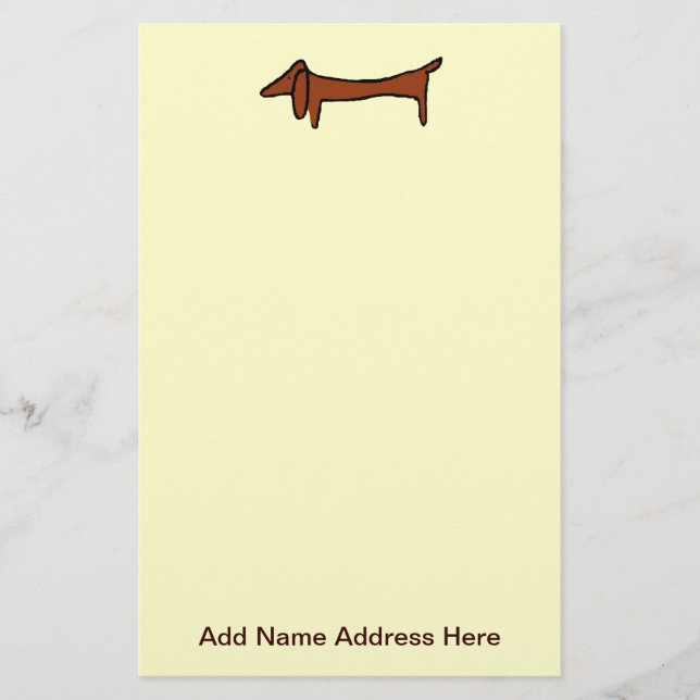 Dackel Weiner Dog Briefpapier (Vorderseite)