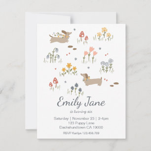 Dackel Weiner Dog liebt Party Einladung