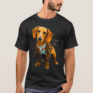 Dackel Weiner Dog Mama Vater Liebe Dackel Welpe Cu T-Shirt