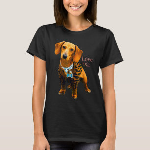 Dackel Weiner Dog Mama Vater Liebe Dackel Welpe Cu T-Shirt