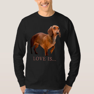 Dackel Weiner Dog Mama Vater Liebe Dackel Welpe Cu T-Shirt