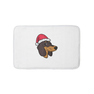 Dackel Weiner Dog Weihnachten Badematte