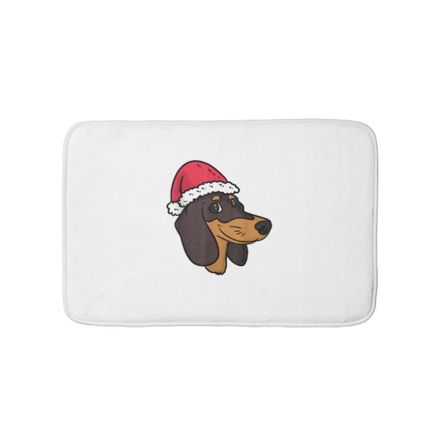 Dackel Weiner Dog Weihnachten Badematte (Vorderseite)