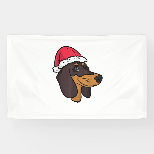 Dackel Weiner Dog Weihnachten Banner (Horizontal)