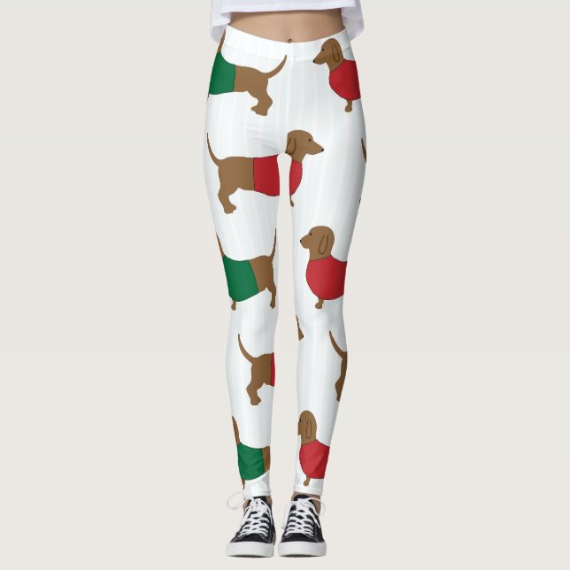 Dackel "Weiner Hunde" Leggings (Vorderseite)
