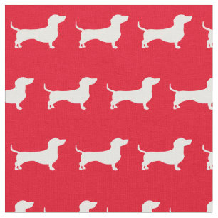 Dackel Weiner Hunde Silhouette Pet Rot Stoff