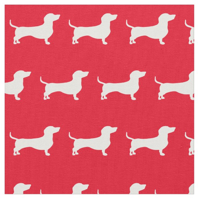 Dackel Weiner Hunde Silhouette Pet Rot Stoff (Nahaufnahme)