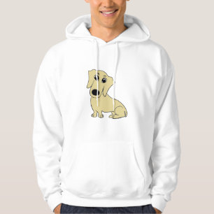 Dackel Weiß-Cartoon Hoodie