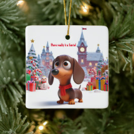 Dackel Welpe Personalisierte Keramik Baum Ornament