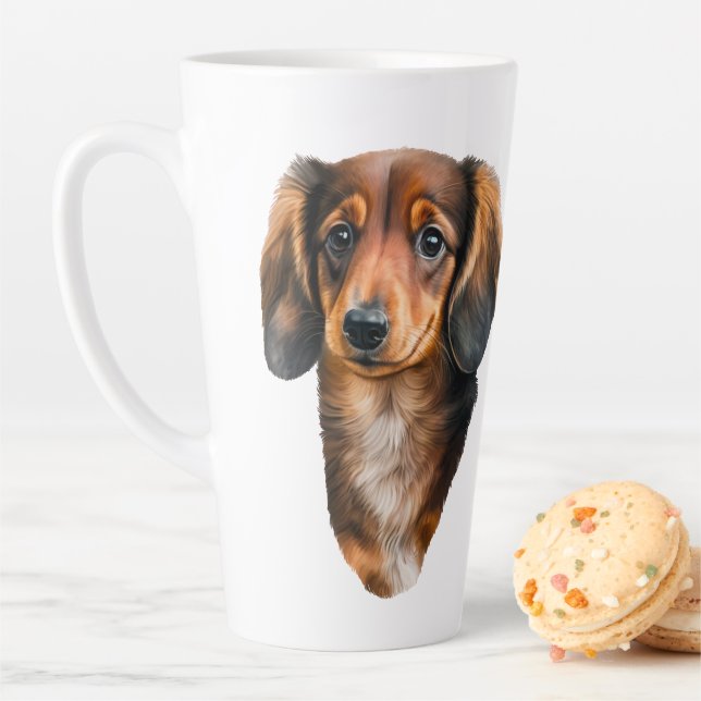 Dackel Welpe Portrait Dackel Dog Milchtasse (Beispiel)