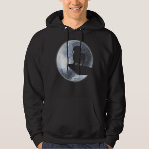 Dackel Welpen Hund Silhouette und Mond Hoodie