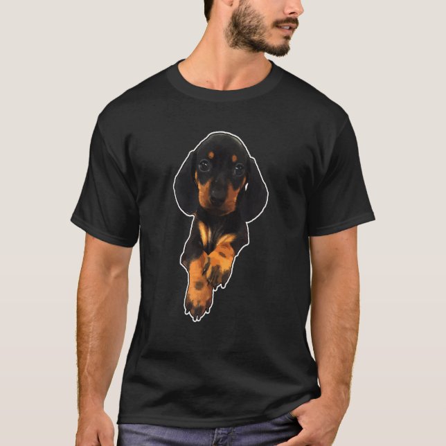 Dackel Welpenwurst Hund T-Shirt (Vorderseite)