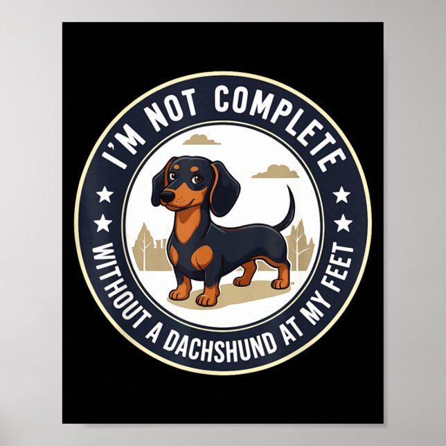 Dackel Wiener Hund  Poster (Vorne)