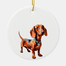 Dackel Wienerdog-Ornament-Idee Keramik Ornament