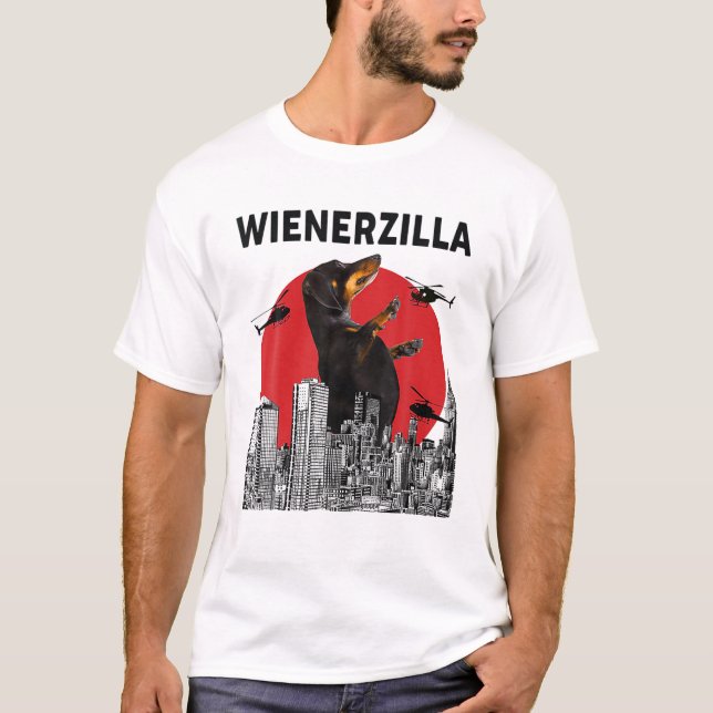 Dackel Wienerzilla T-Shirt (Vorderseite)