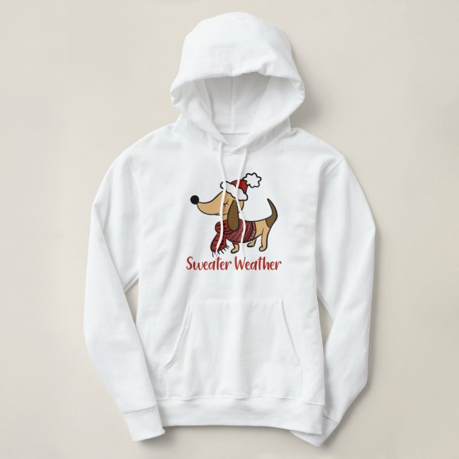 Dackel Winter Dog Hoodie (Design vorne)