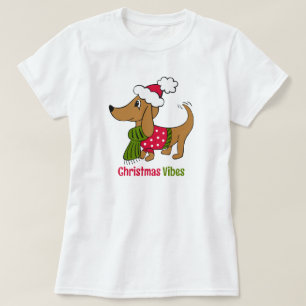 Dackel Winter Weihnachtshund T - Shirt