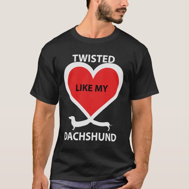 Dackel wird wie meine Dackel gefleckt T-Shirt (Vorderseite)