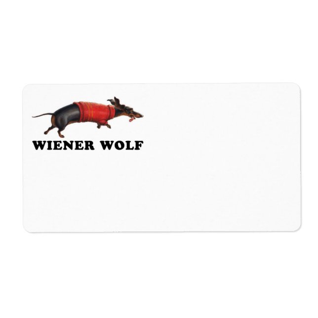 Dackel Wolf Buchungsplatte (Vorne)