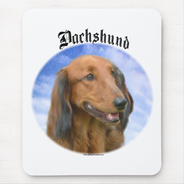 Dackel Wolken Mousepad (Vorne)